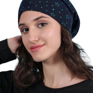 Mack Jonney Cotton Regular Fit Navy Women Beanie Cap(Pack of 1)-VIMAL635811 Free Size